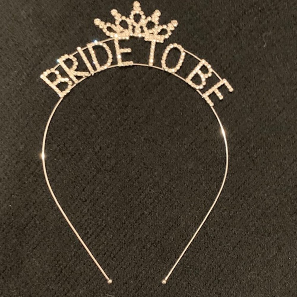 Bride to Be Silver Crown Headband